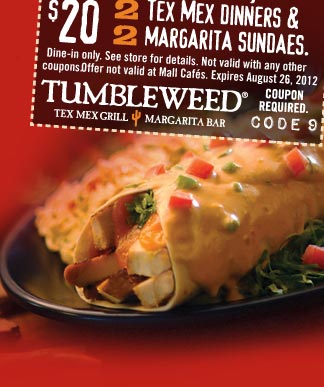 2 for 20 at Tumbleweed